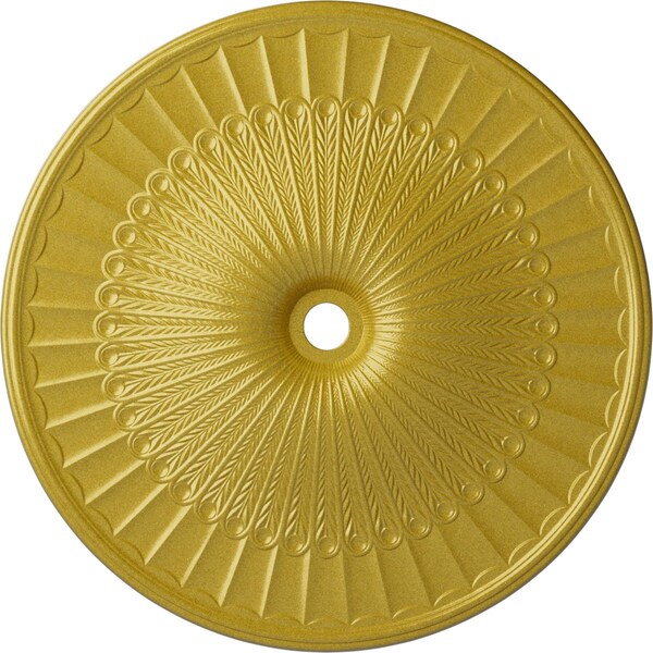 Ekena Millwork Galveston Ceiling Medallion (Fits Canopies up to 5 7/8"), 51"OD x 3 5/8"ID x 3 3/8"P, Rich Gold CM51GLRGS - main